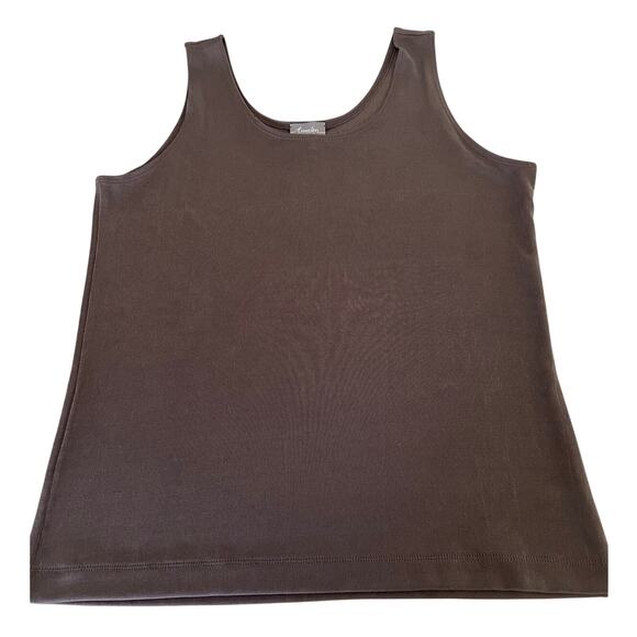 Chico’s Travelers Taupe Slinky Knit Tank Top Chico 2=Woman Size 12 Minimalist - Picture 1 of 6